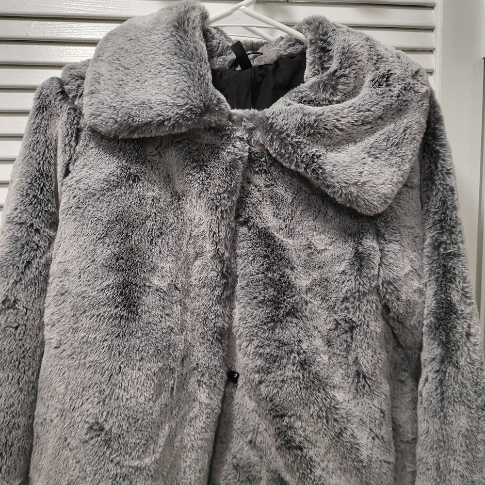 Gray Faux Fur Women's Coat